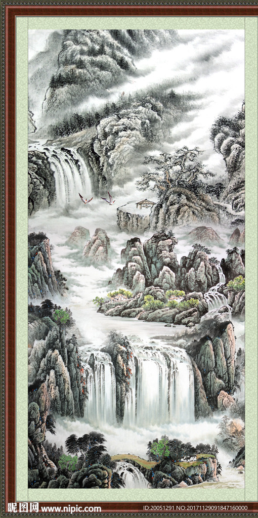 竖幅国画