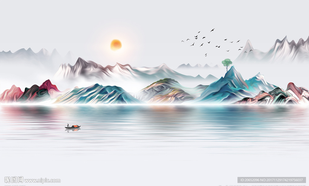 水墨山水画