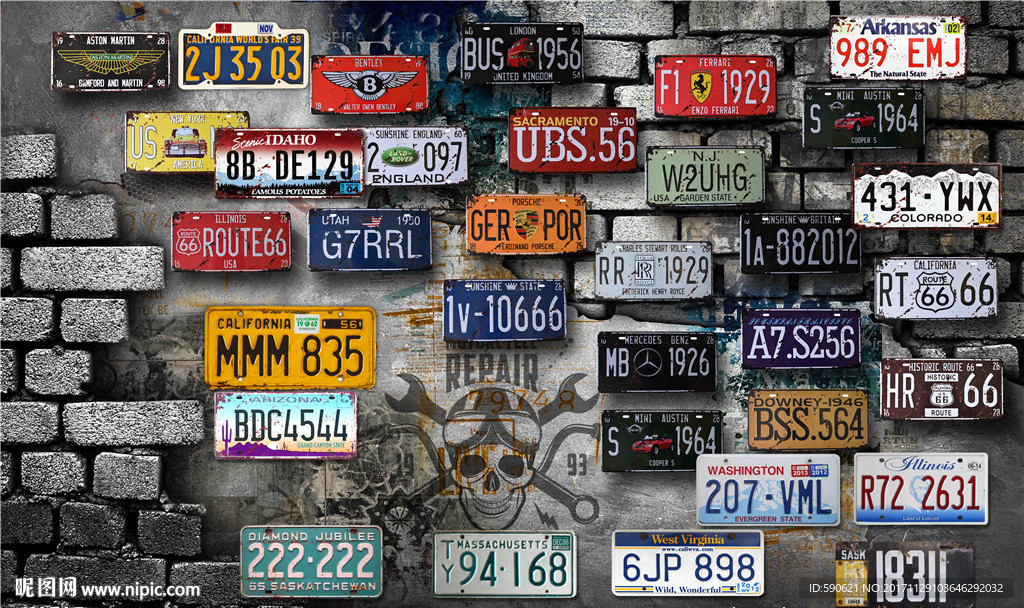 3D工装背景墙壁画