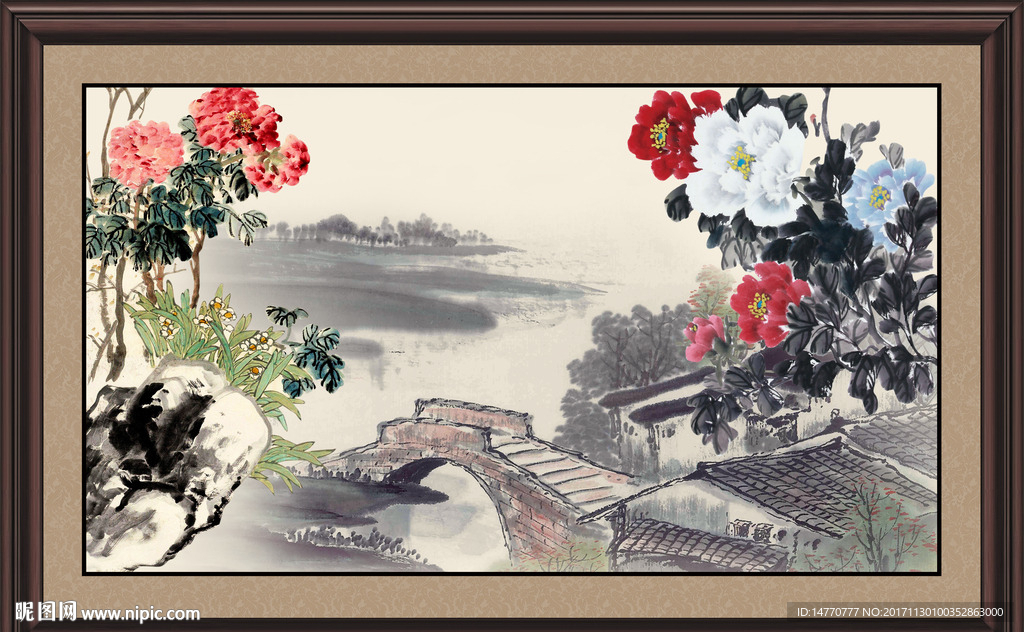 国画牡丹