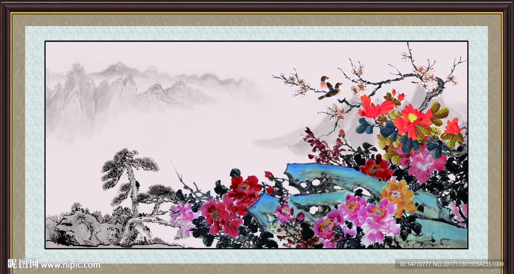 国画牡丹