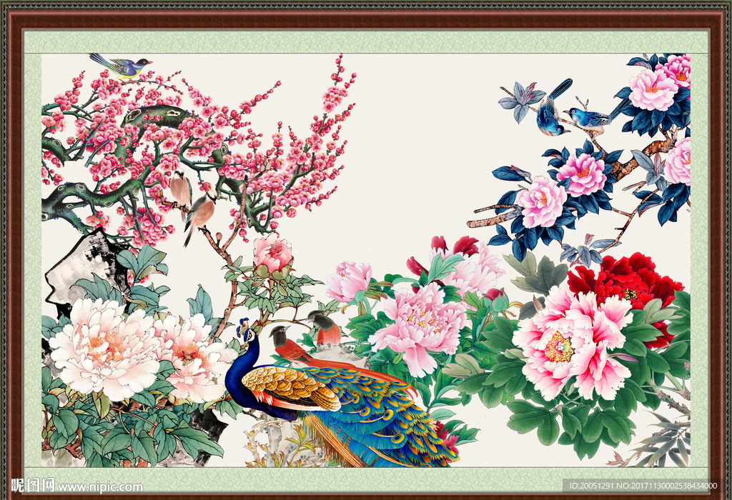 国画牡丹