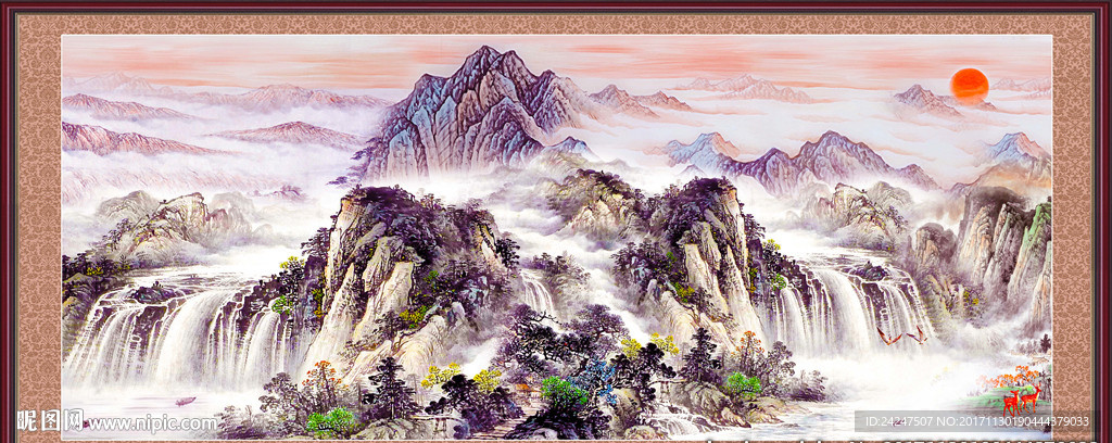国画山水装饰画