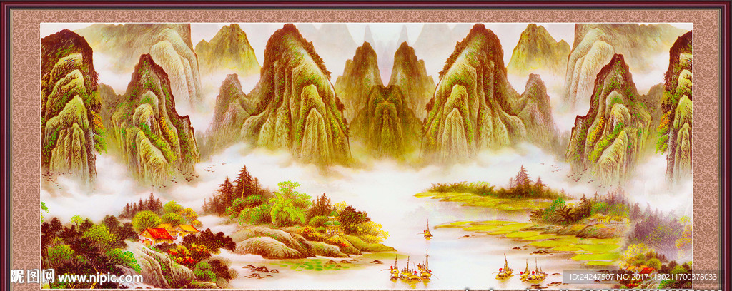 国画山水装饰画