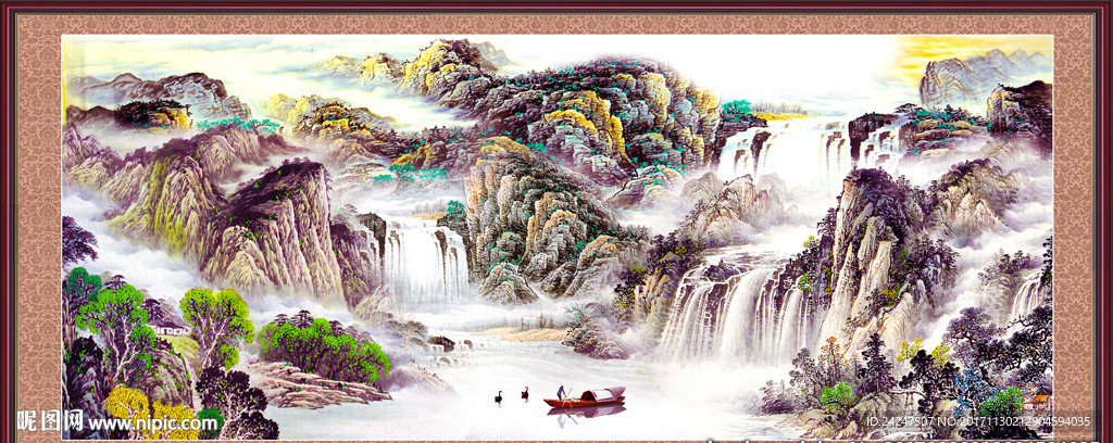 国画山水装饰画