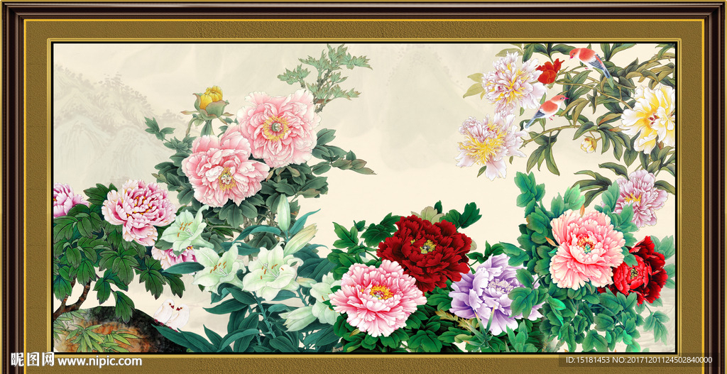 国画牡丹