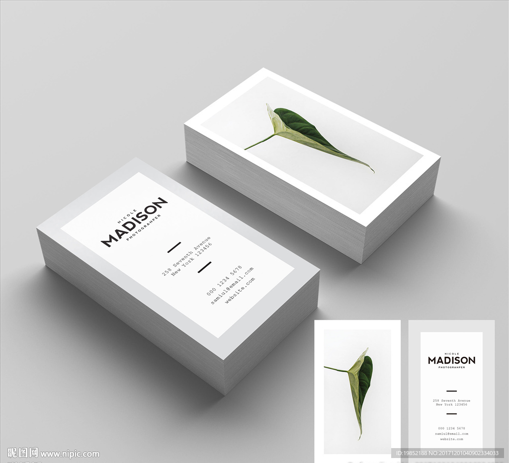 小清新名片设计