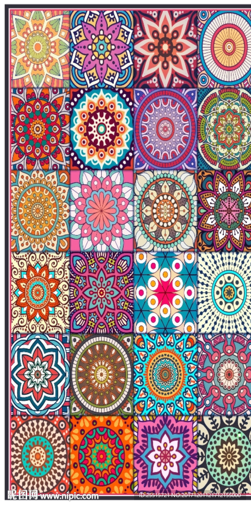欧式方格花纹地毯