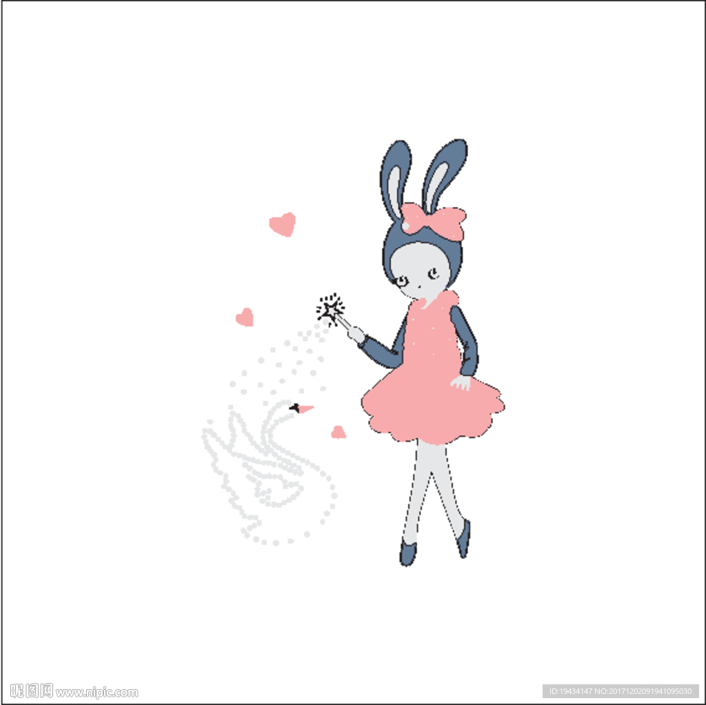 兔子魔法棒卡通