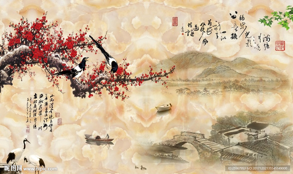 大理石纹背景墙