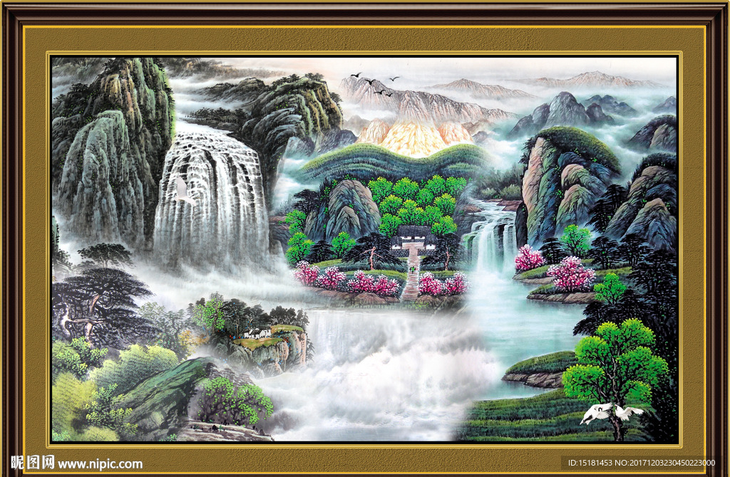 国画流水生财