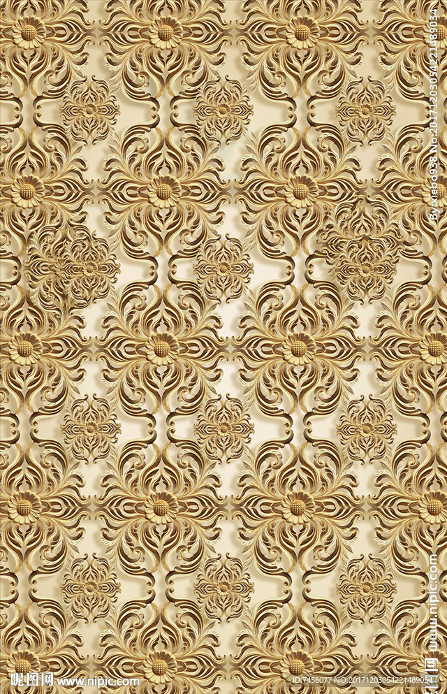 木雕花纹欧式花纹玄关过道