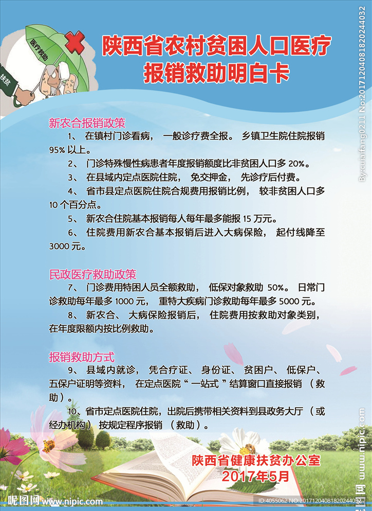 农村贫困人口医疗报销救助明白卡