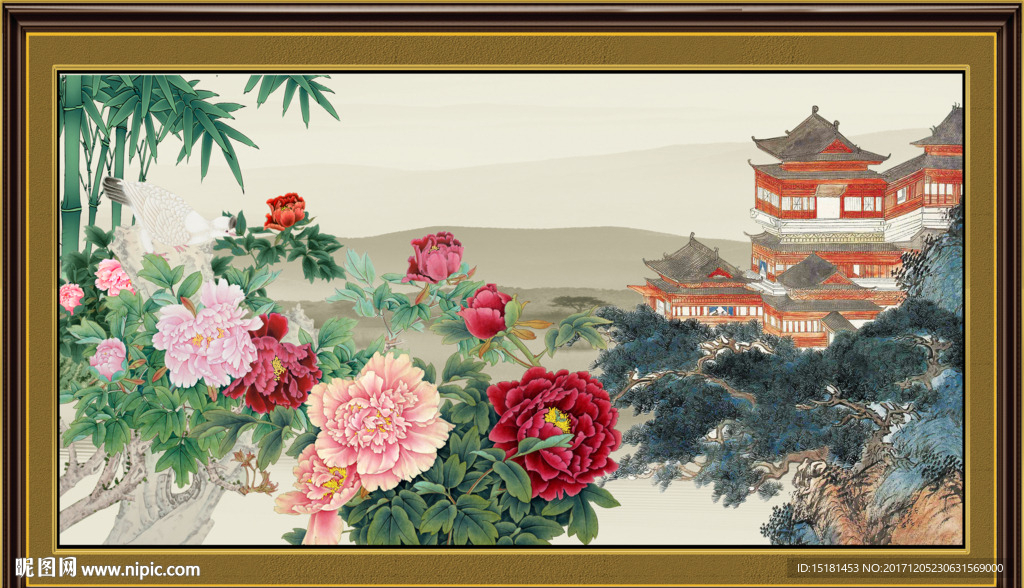 国画牡丹