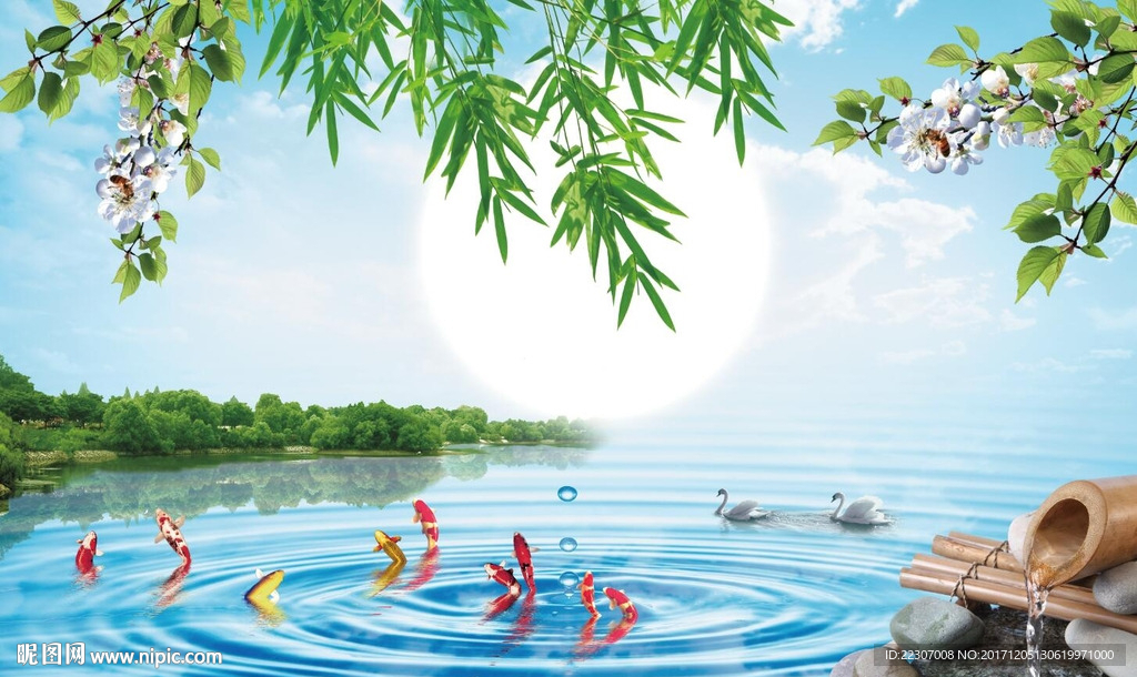 竹子风景图