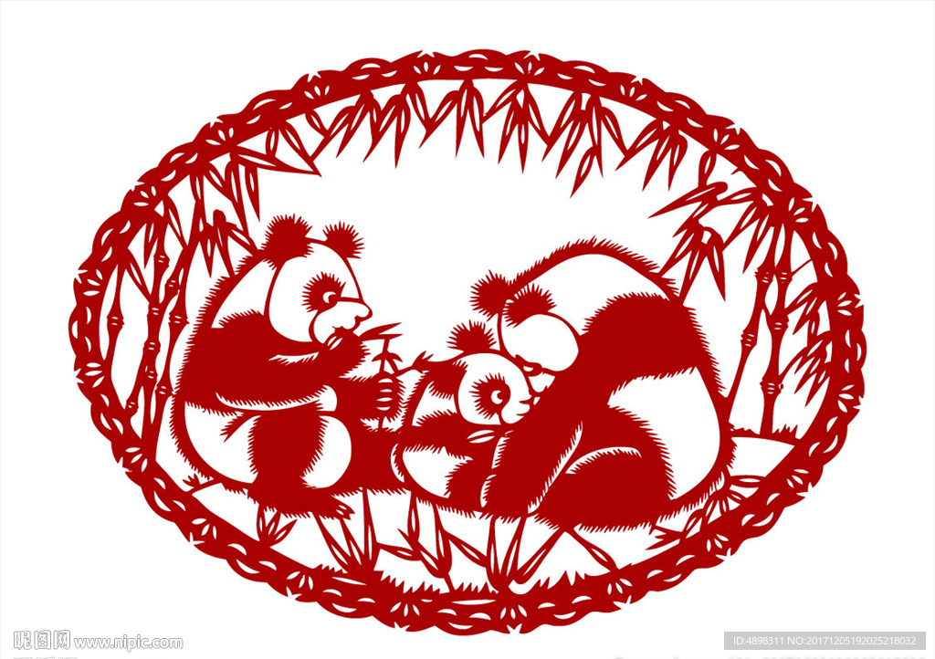 熊猫抱竹笋
