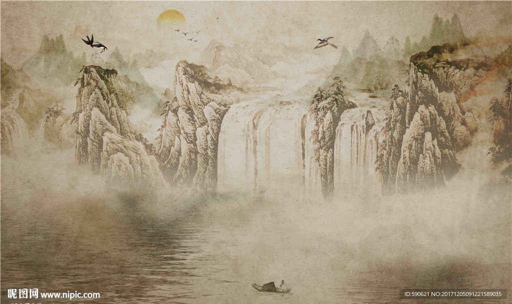 国画背景墙