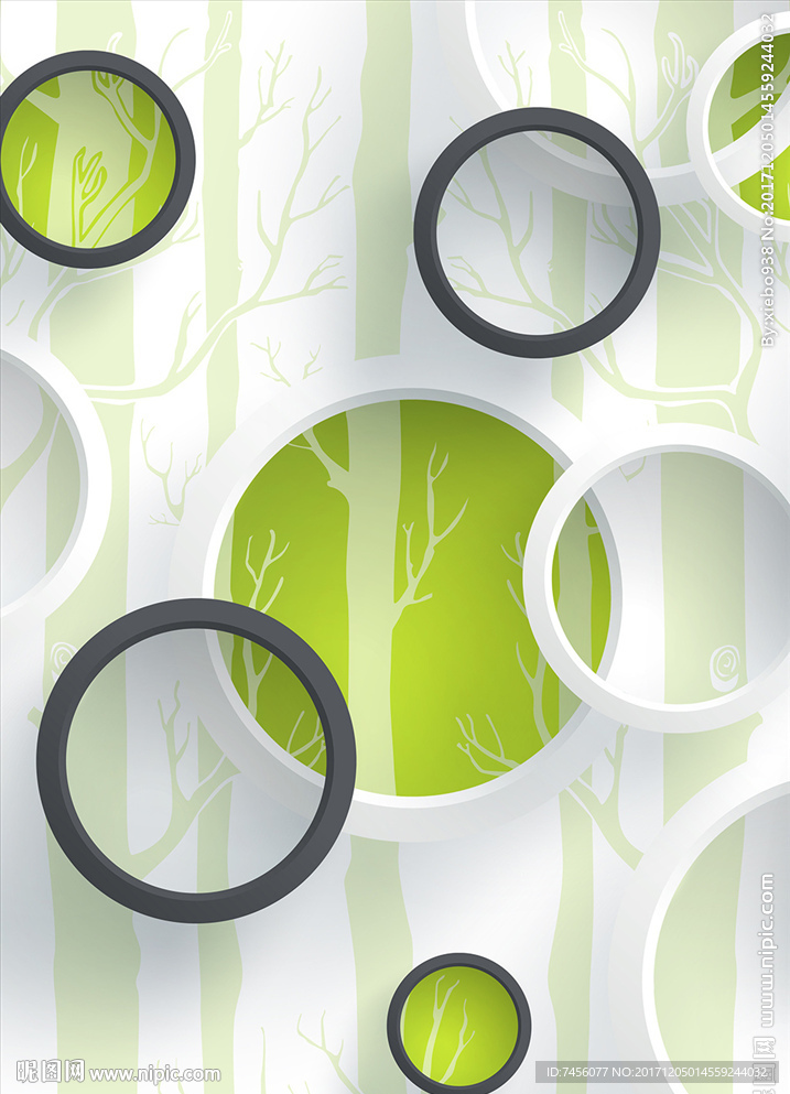 树干立体圈圈玄关过道