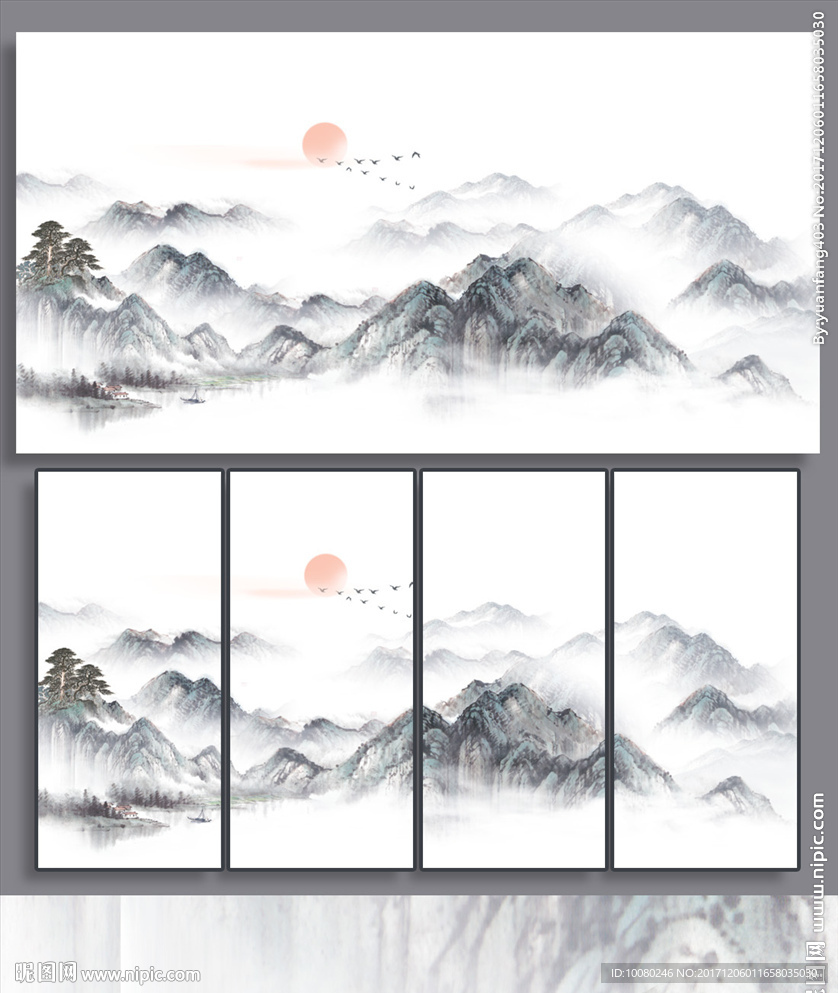 国画山水画 意境装饰画