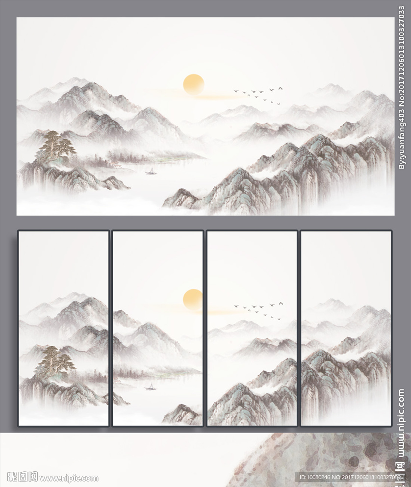 国画山水画 意境装饰画