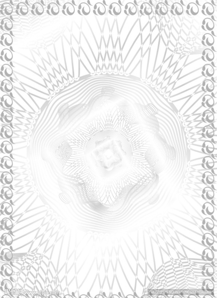 银灰花样 证书底纹