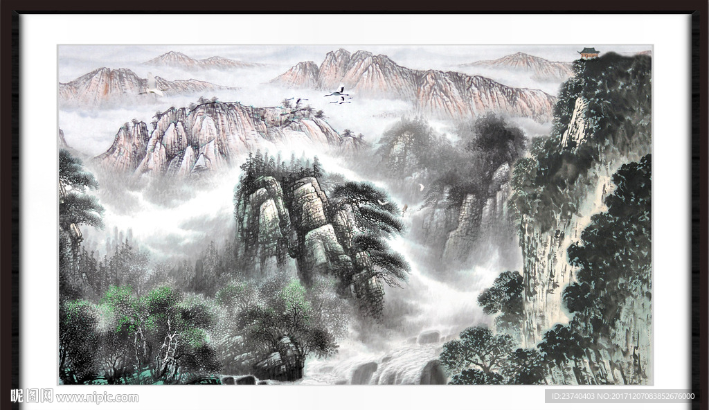 水墨国画山水