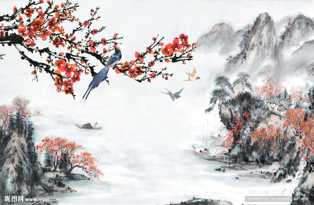 水墨山水画
