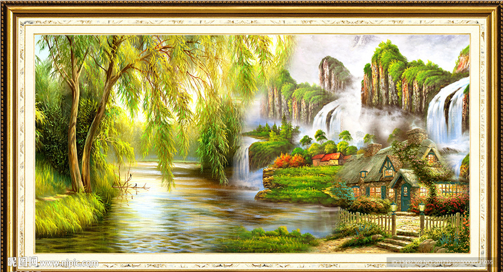 山水油画