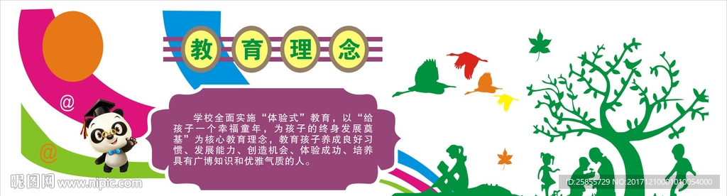 教育理念  学校文化墙