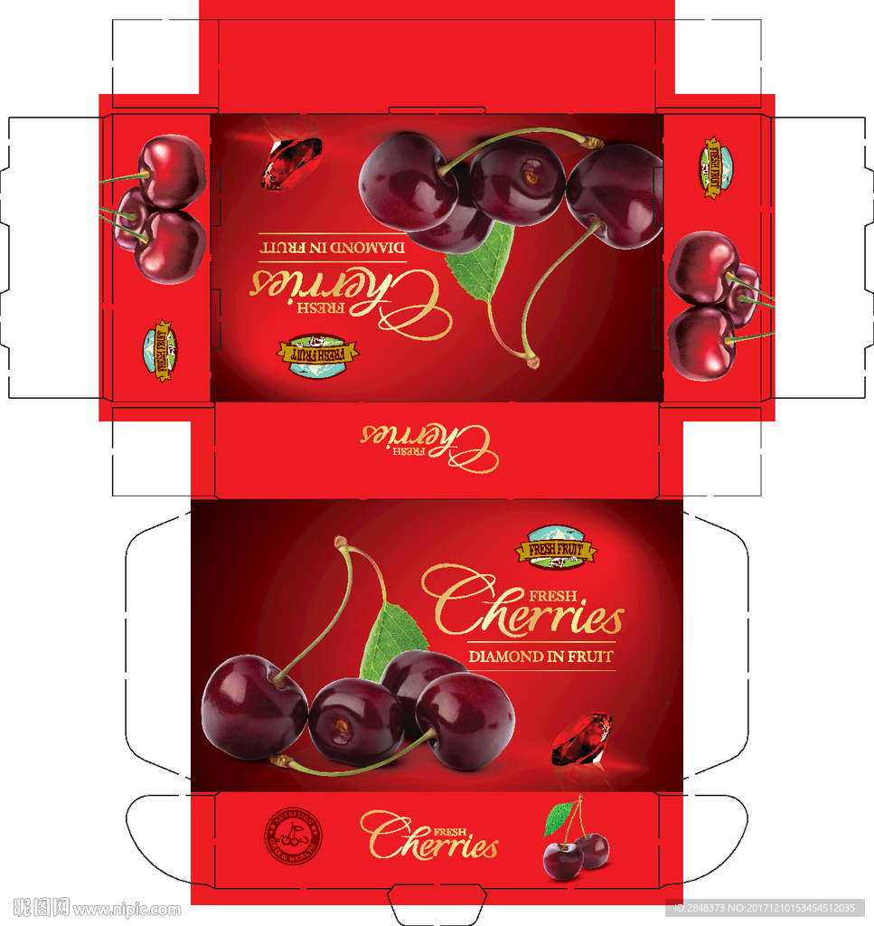 红色车厘子平面图