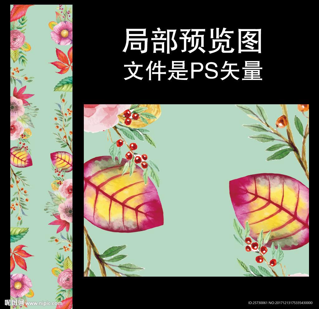 水彩花卉森系婚礼T台