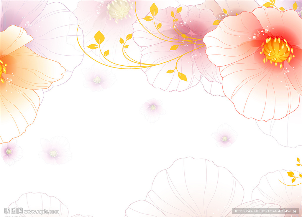 现代梦幻花朵
