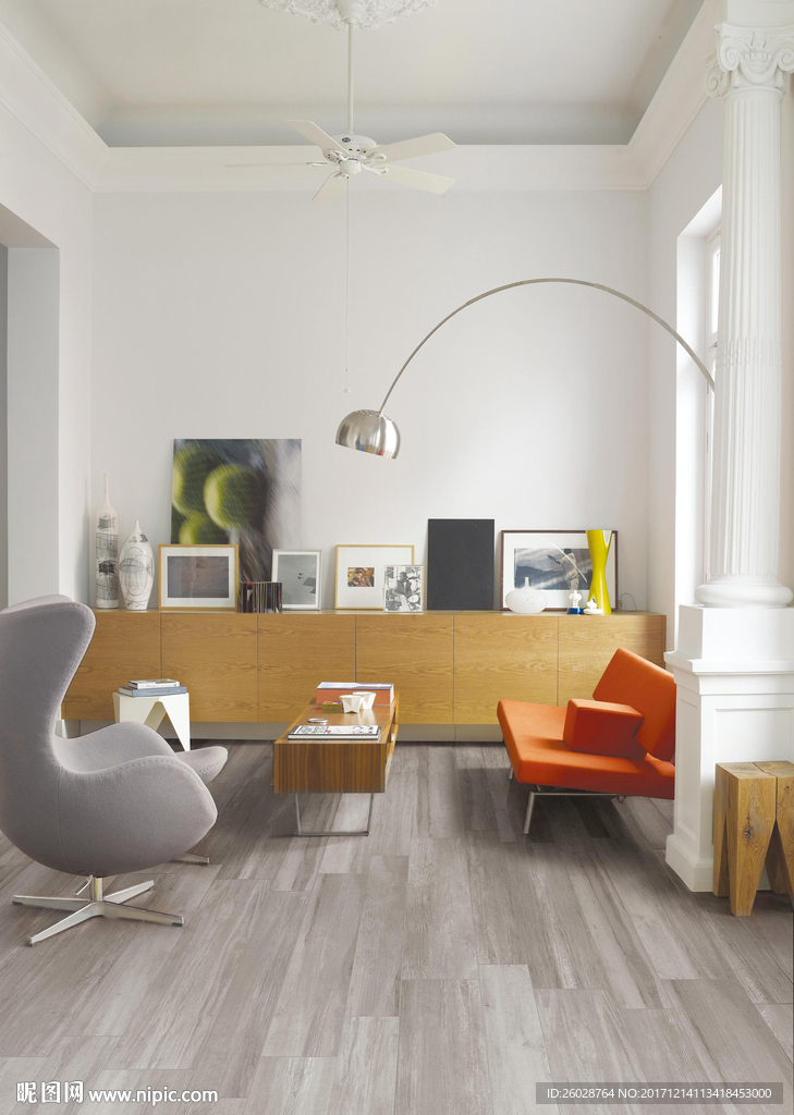 极致简约风格 仿古砖国外效果图