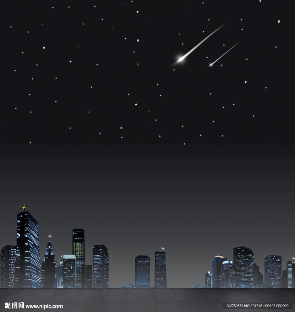 城市星空背景