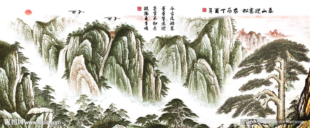 泰山迎客松