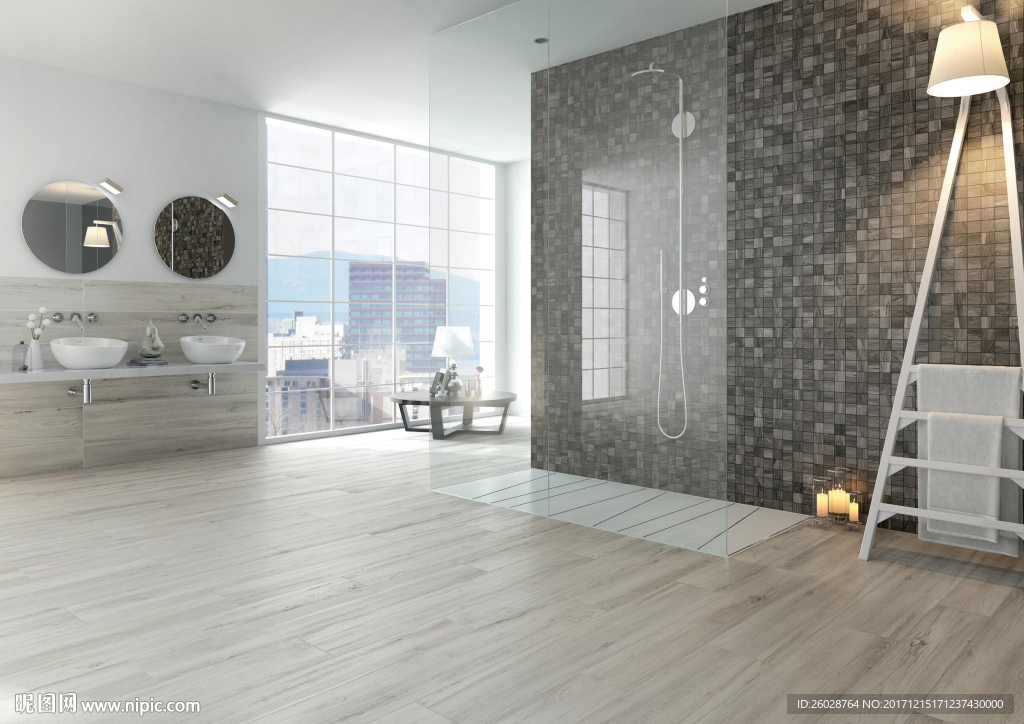 极致北欧风格 仿古砖 瓷砖效果