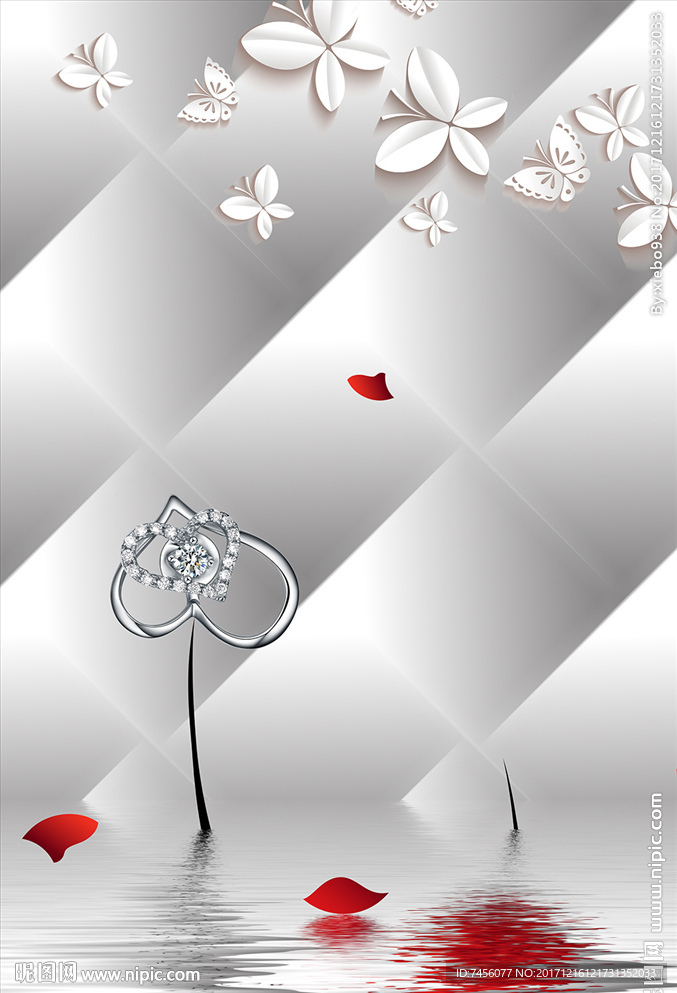 蝶恋花高档立体玄关过道