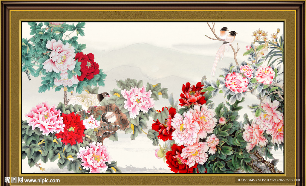 国画牡丹
