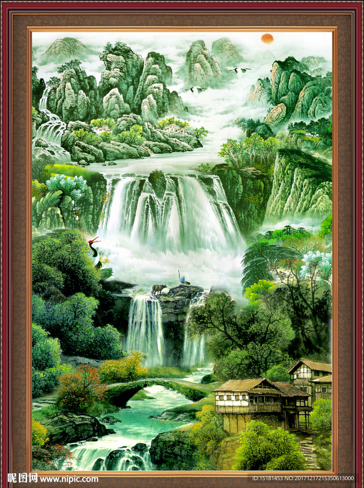 竖幅国画
