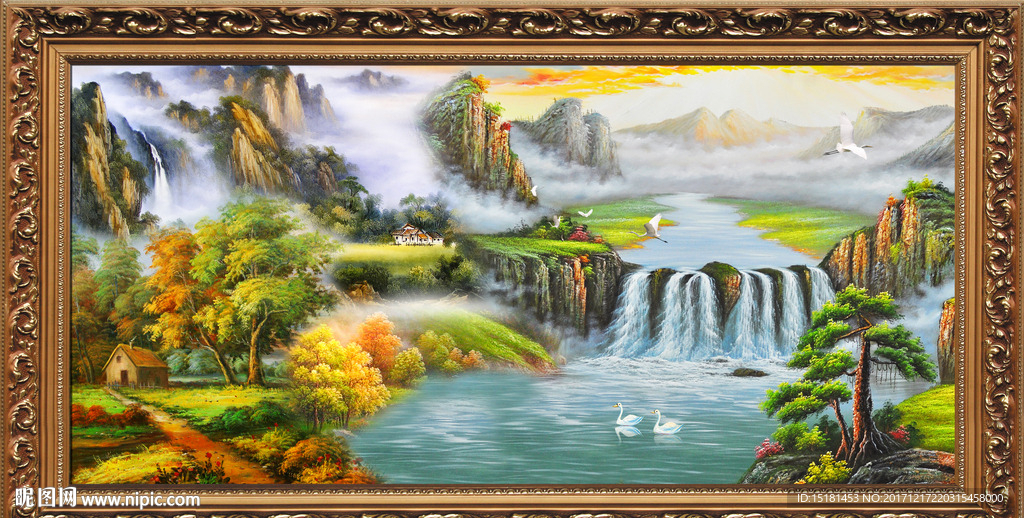 山水油画