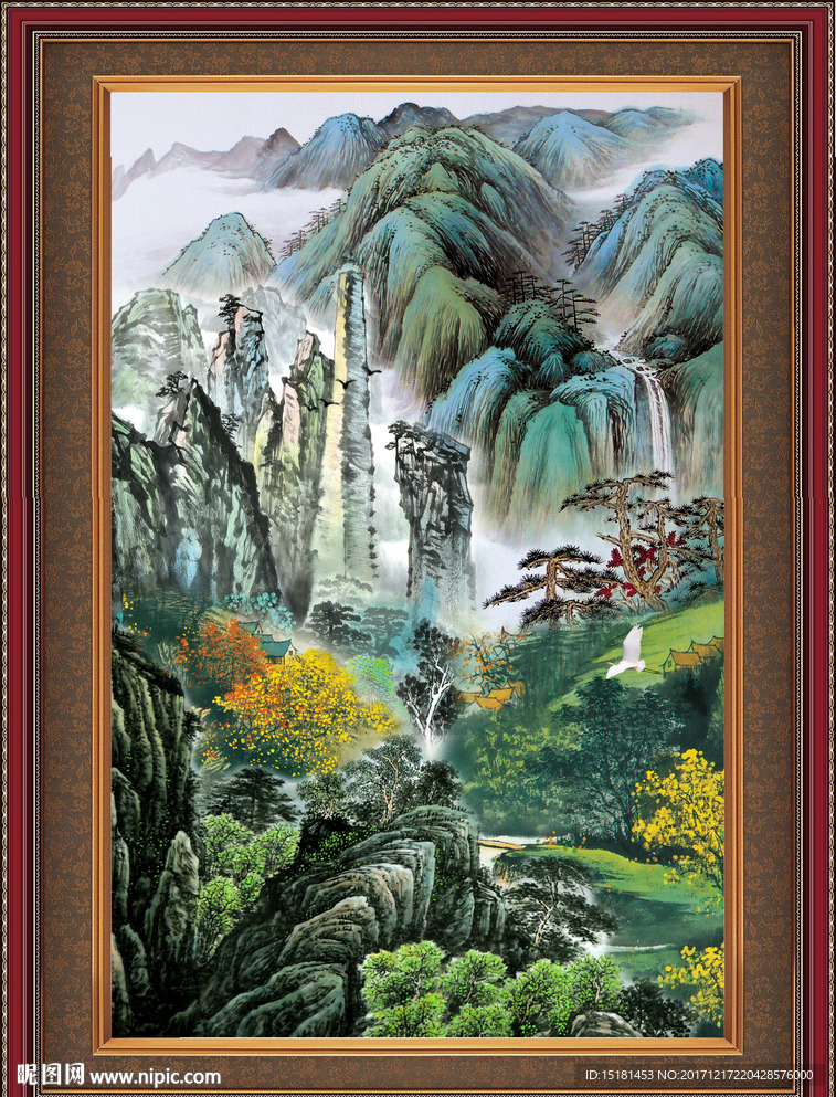 竖幅国画
