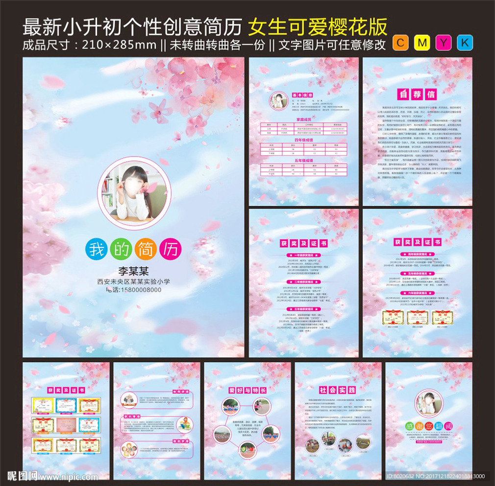 粉色樱花小升初简历