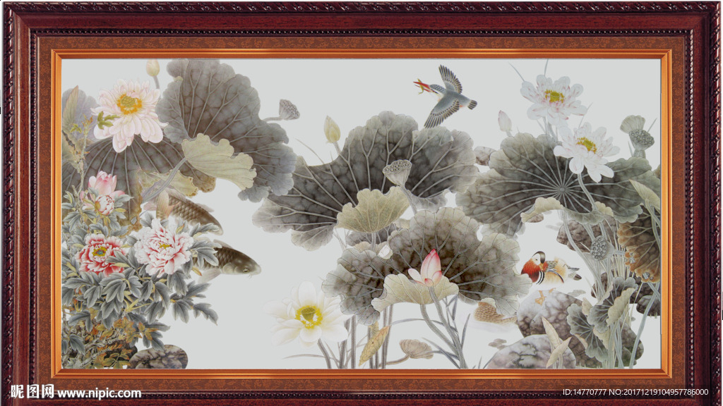 国画荷花