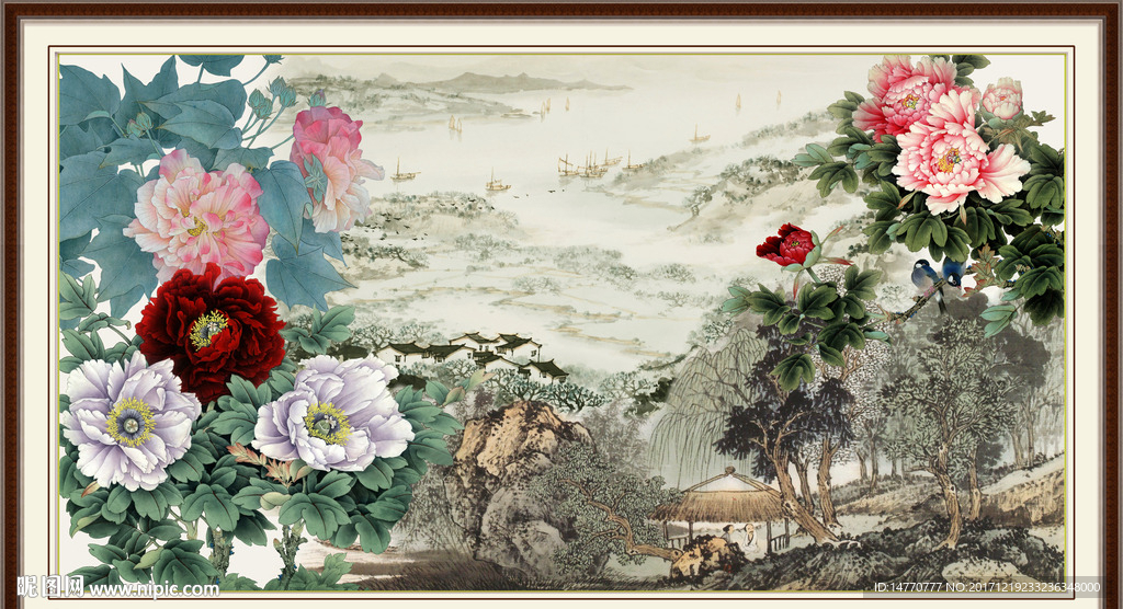 国画牡丹