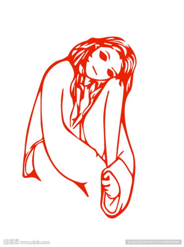 剪纸女孩
