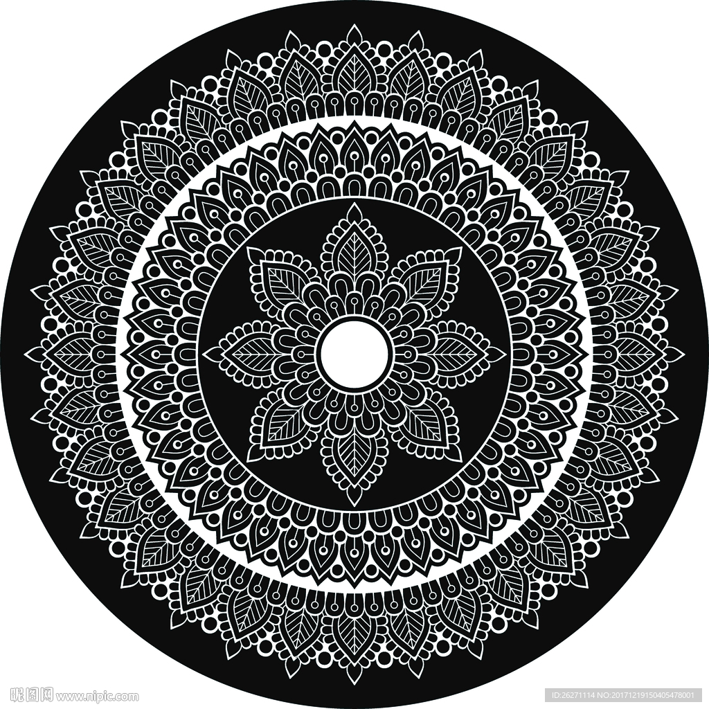 欧式地毯彩印地毯圆形