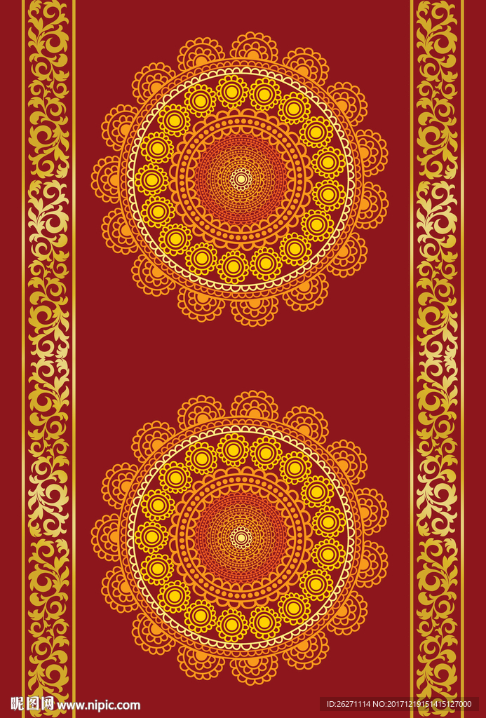 彩印 循环 地毯