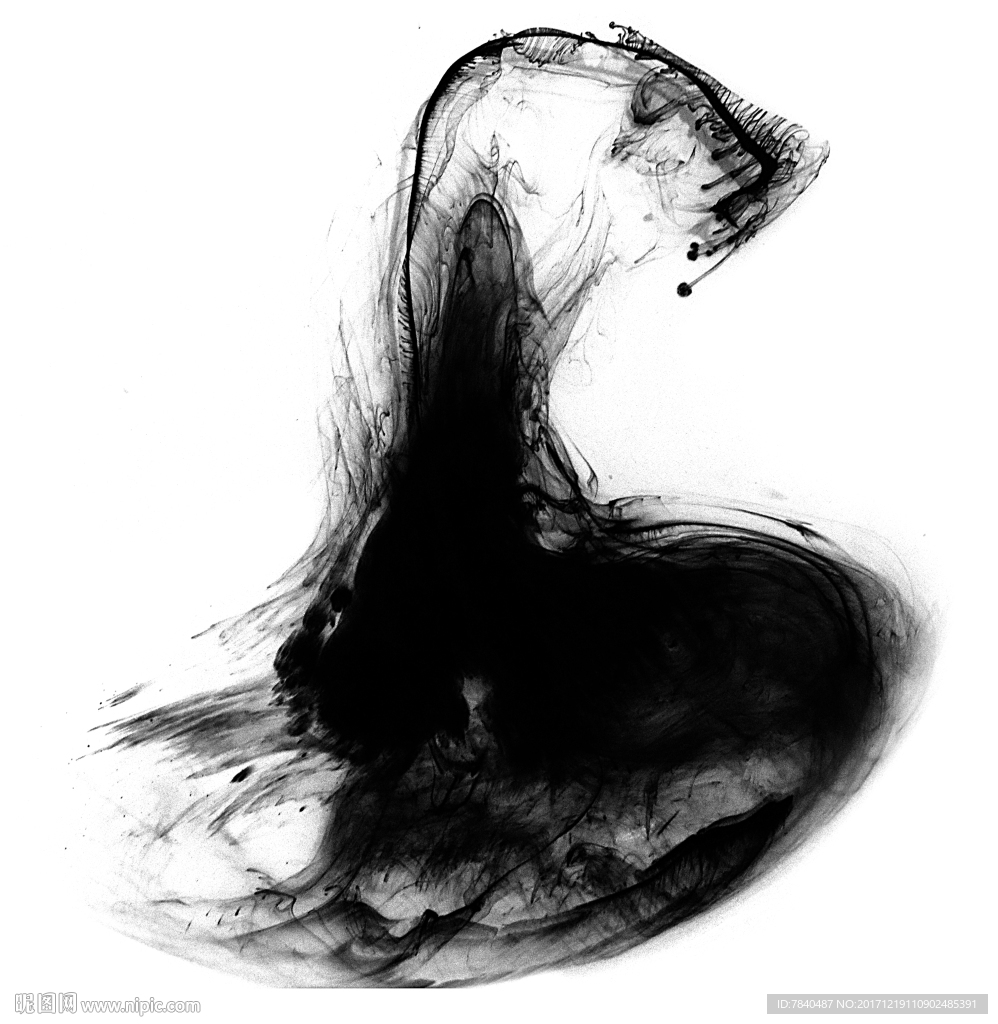 三某墨点水墨图片