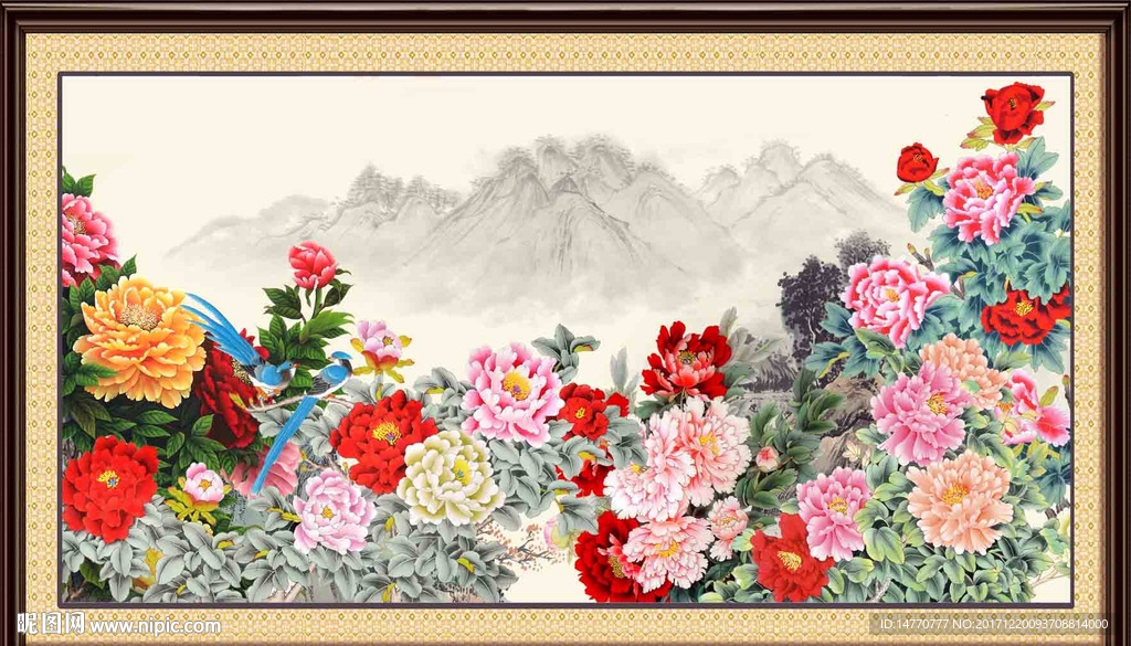 国画牡丹