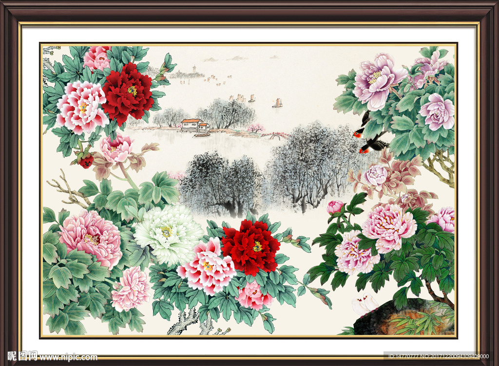 国画牡丹
